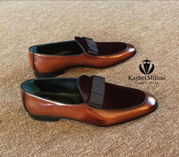 Classic Brown Tuxedo Loafers - Image 2