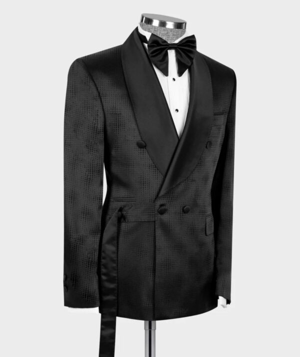 Classic Belted Tuxedo Suit - Image 4