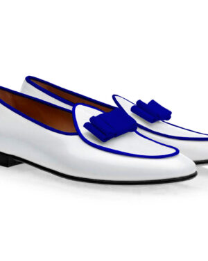 Classic White Tuxedo Loafers