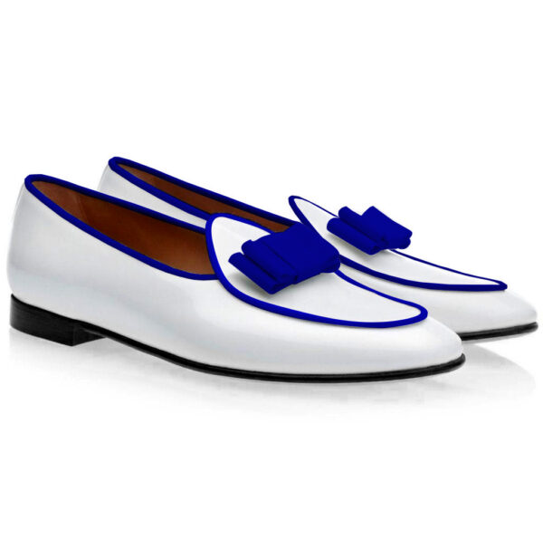Classic White Tuxedo Loafers