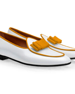 Classic White Tuxedo Loafers