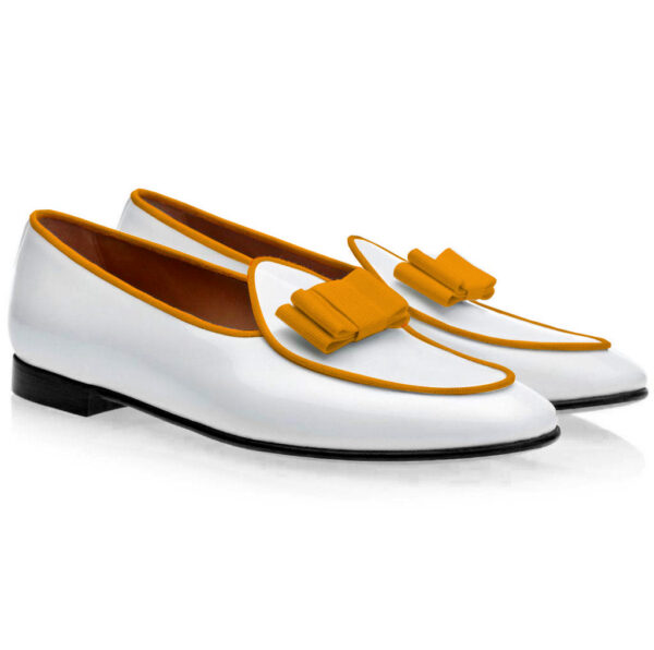 Classic White Tuxedo Loafers