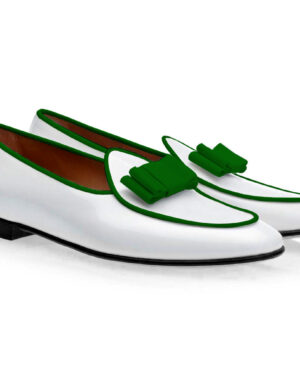 Classic White Tuxedo Loafers
