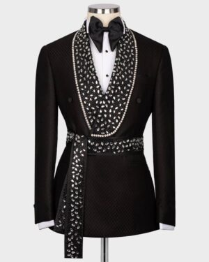 Acme Stones Detailed Belted Tuxedo