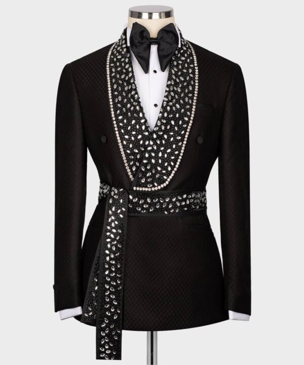 Acme Stones Detailed Belted Tuxedo