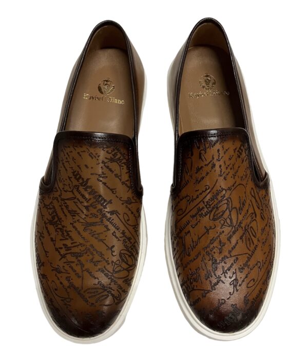 Classic Sneakers With Laser Words - Image 2