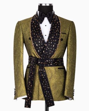 Acme Stones Detailed Belted Tuxedo