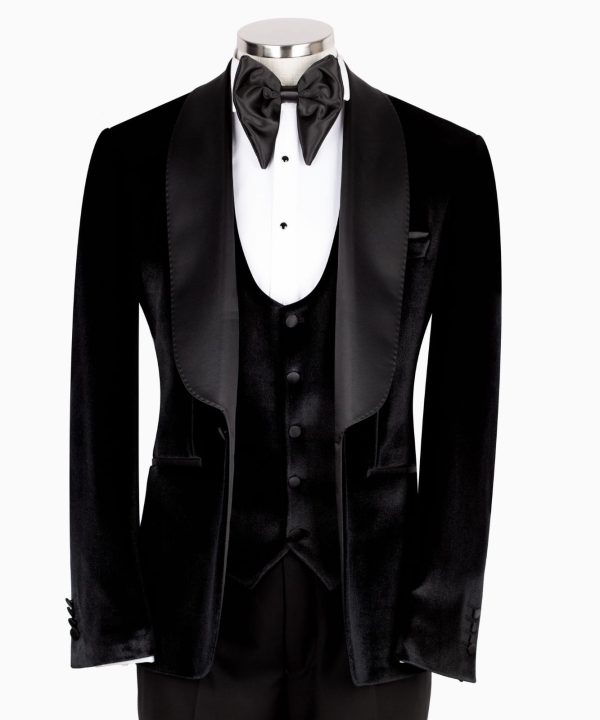 Classic Belted Tuxedo Suit - Image 2