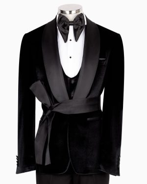 Classic Belted Tuxedo Suit