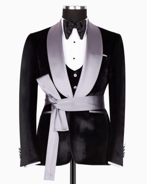 Classic Belted Tuxedo Suit