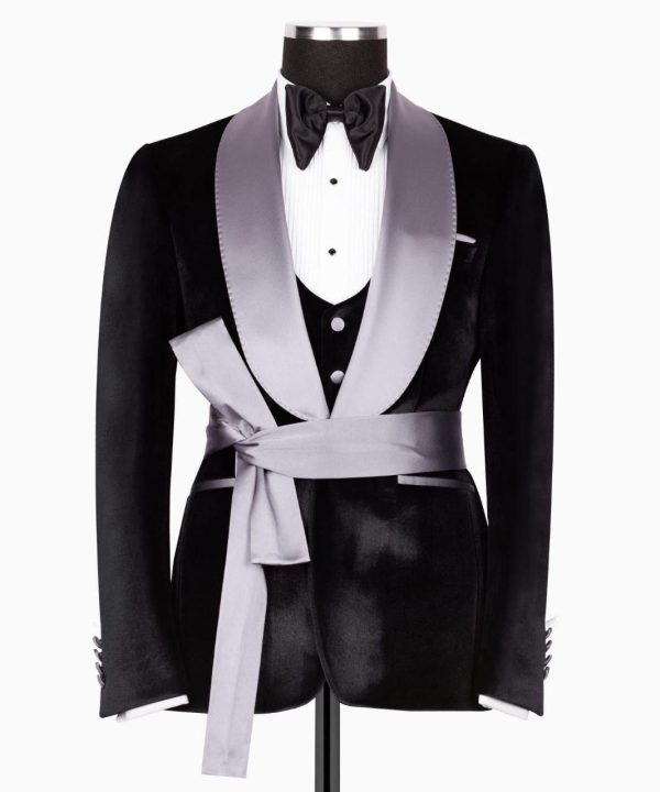 Classic Belted Tuxedo Suit