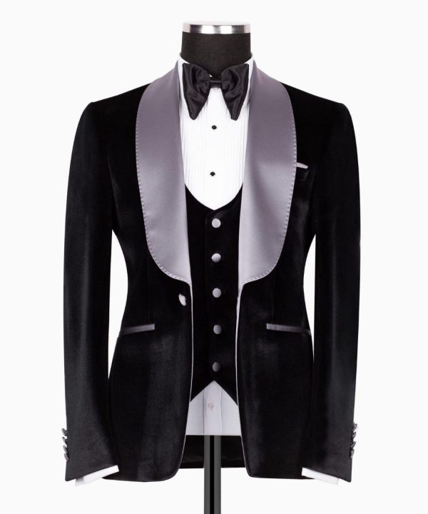 Classic Belted Tuxedo Suit - Image 2