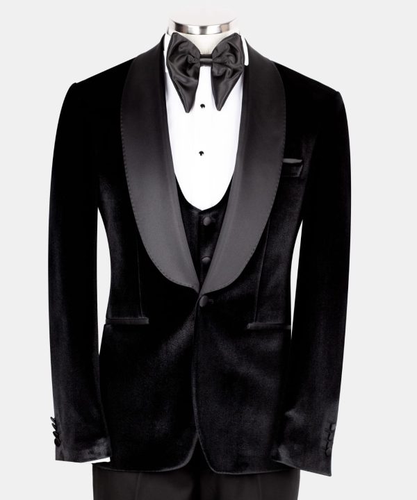 Classic Belted Tuxedo Suit - Image 4