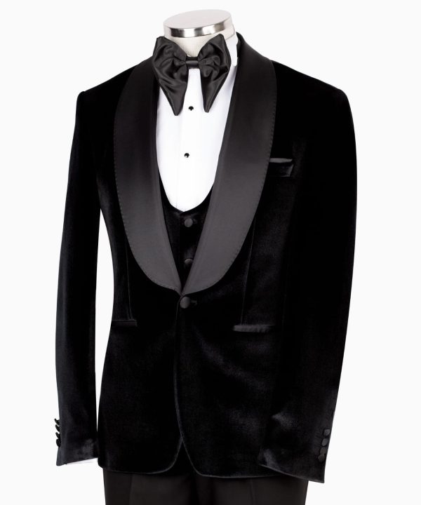 Classic Belted Tuxedo Suit - Image 5