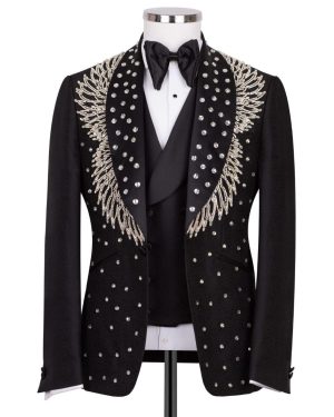 Acme Stones Detailed Tuxedo Suit