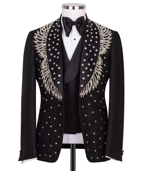 Acme Stones Detailed Tuxedo Suit