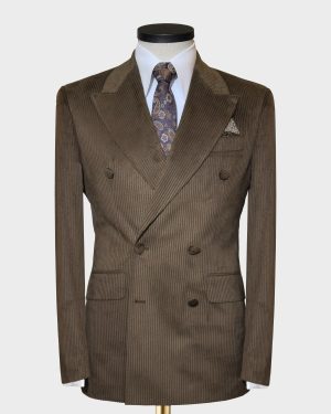 Corduroy Double-Breasted Suit